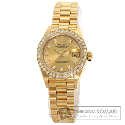 ROLEX Datejust 10P Bezel Diamond Watches 69138G K18 Yellow Gold/18K Yellow Gold Ladies