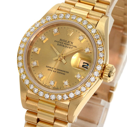 ROLEX Datejust 10P Bezel Diamond Watches 69138G K18 Yellow Gold/18K Yellow Gold Ladies