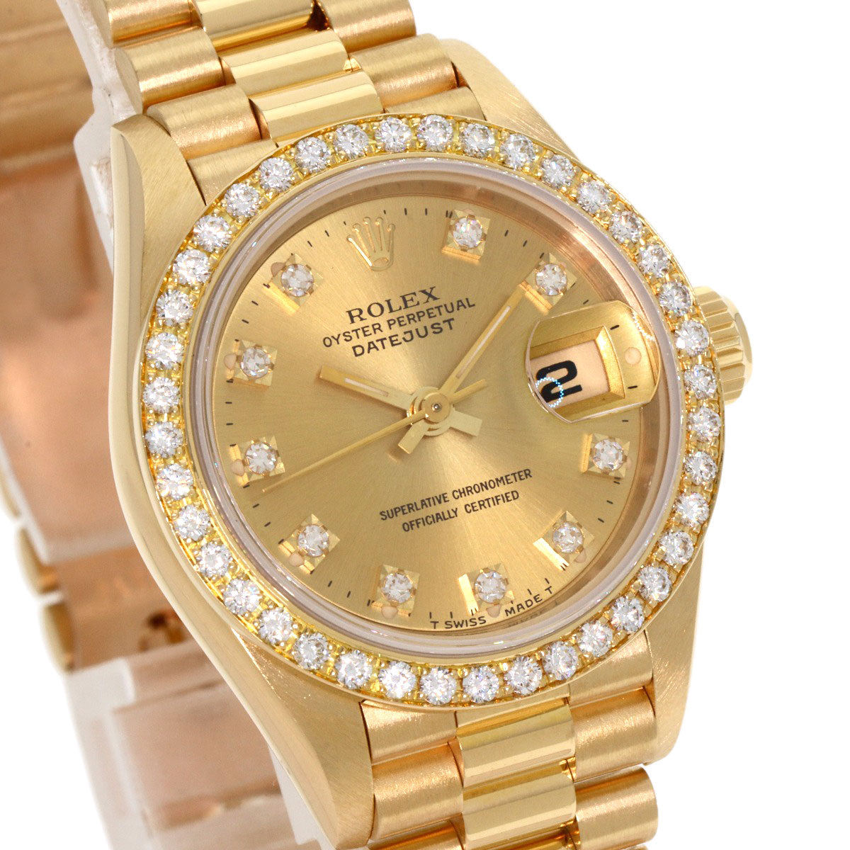 ROLEX Datejust 10P Bezel Diamond Watches 69138G K18 Yellow Gold/18K Yellow Gold Ladies