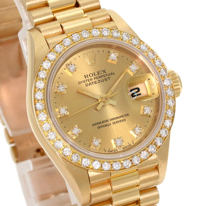 ROLEX Datejust 10P Bezel Diamond Watches 69138G K18 Yellow Gold/18K Yellow Gold Ladies