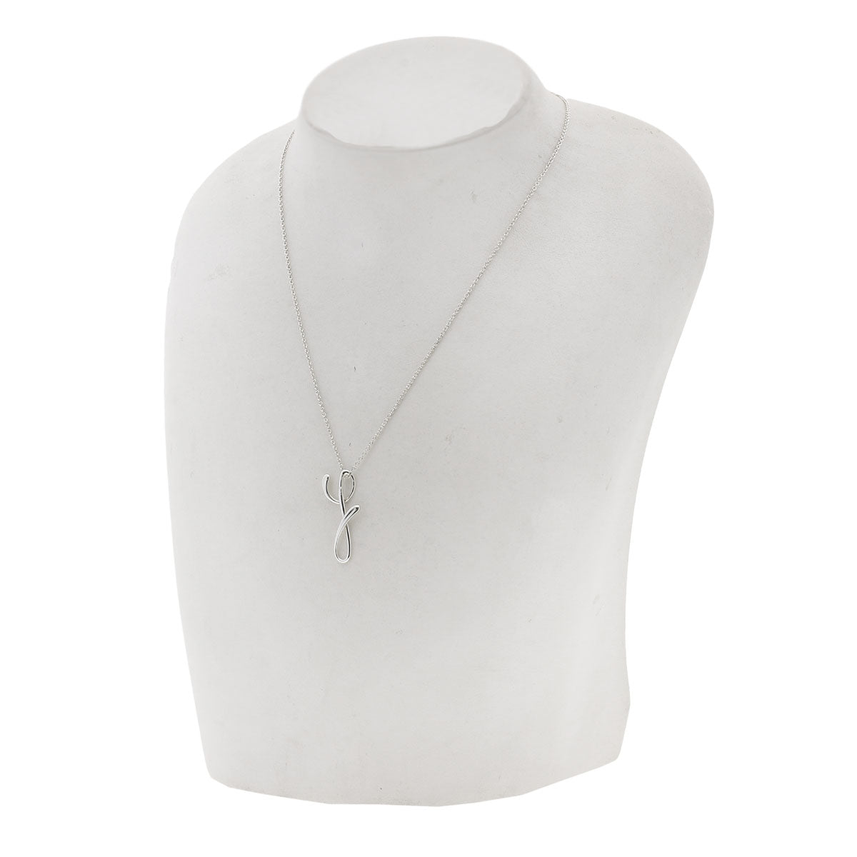 TIFFANY&Co. Initial Y Necklace Silver Ladies [Used]