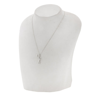 TIFFANY&Co. Initial Y Necklace Silver Ladies [Used]