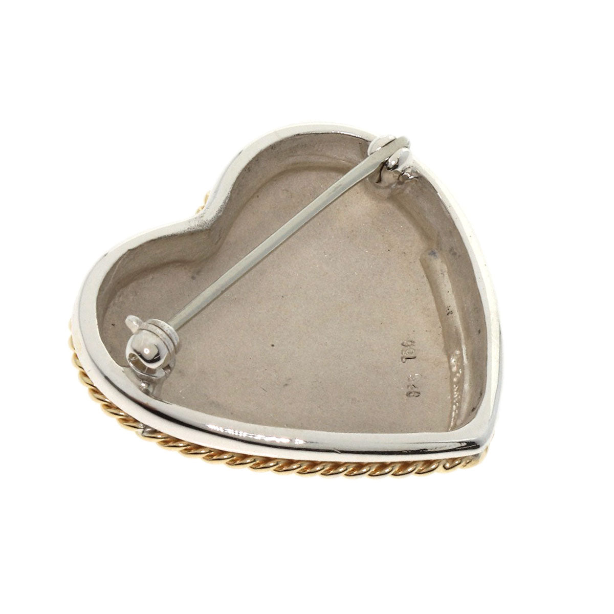 TIFFANY&Co. heart Brooch Silver 18K Yellow GoldLadies [Used]