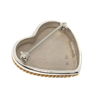 TIFFANY&Co. heart Brooch Silver 18K Yellow GoldLadies [Used]