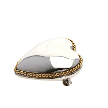 TIFFANY&Co. heart Brooch Silver 18K Yellow GoldLadies [Used]