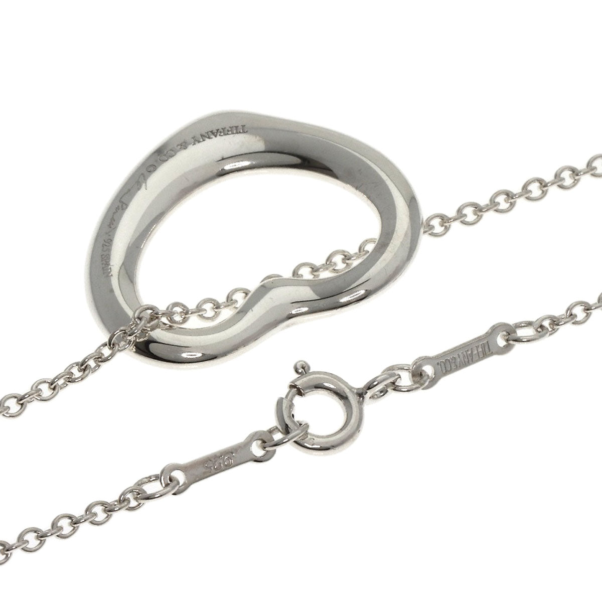 TIFFANY&Co. Open heart Necklace Silver Ladies [Used]
