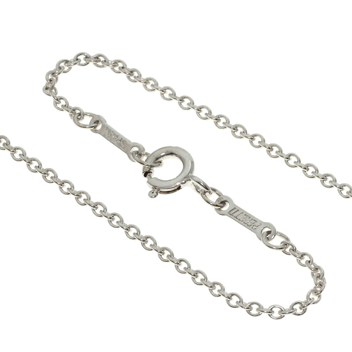 TIFFANY&Co. Open heart Necklace Silver Ladies [Used]