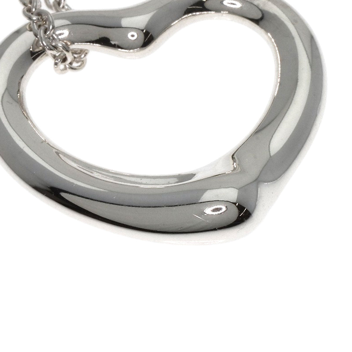 TIFFANY&Co. Open heart Necklace Silver Ladies [Used]