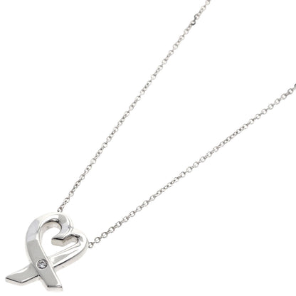 TIFFANY&Co.   Necklace Loving Heart 1P Diamond Silver Ladies
