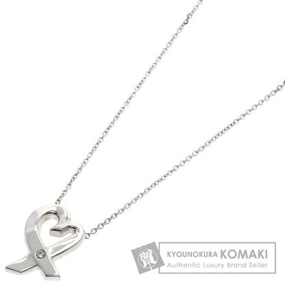 TIFFANY&Co.   Necklace Loving Heart 1P Diamond Silver Ladies