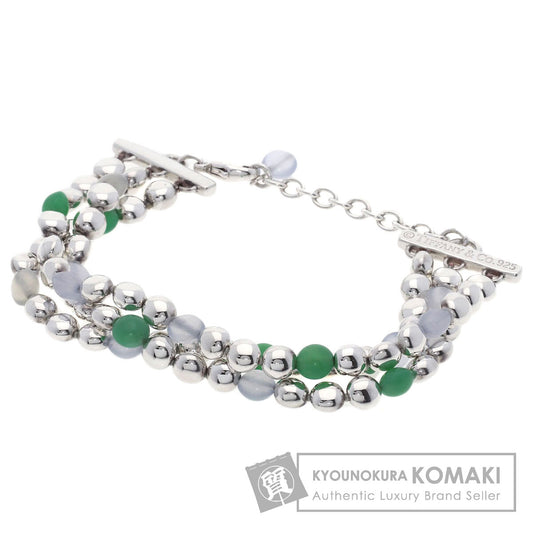 TIFFANY&Co. Natural stone triple row Bracelet Silver Ladies [Used]
