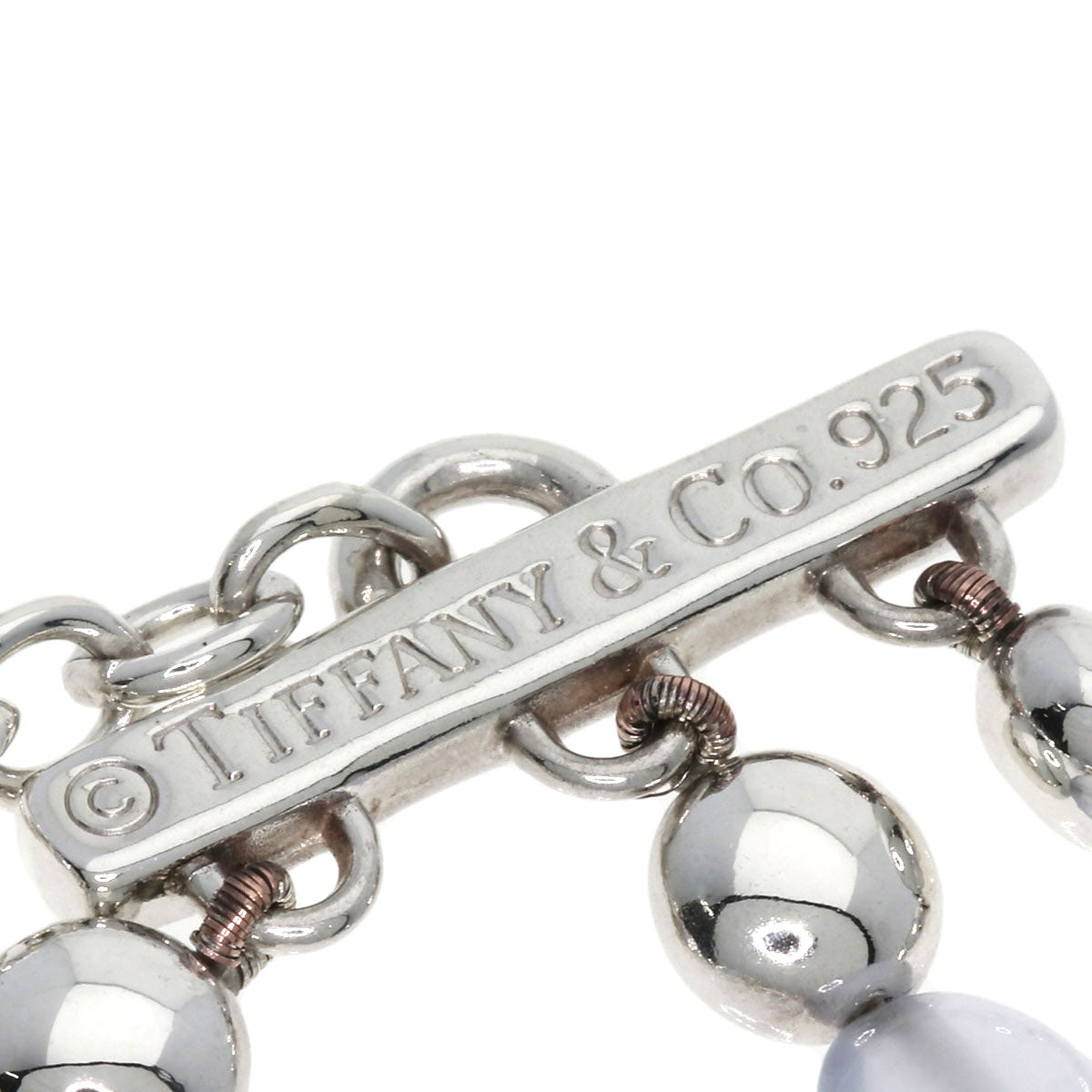 TIFFANY&Co. Natural stone triple row Bracelet Silver Ladies [Used]