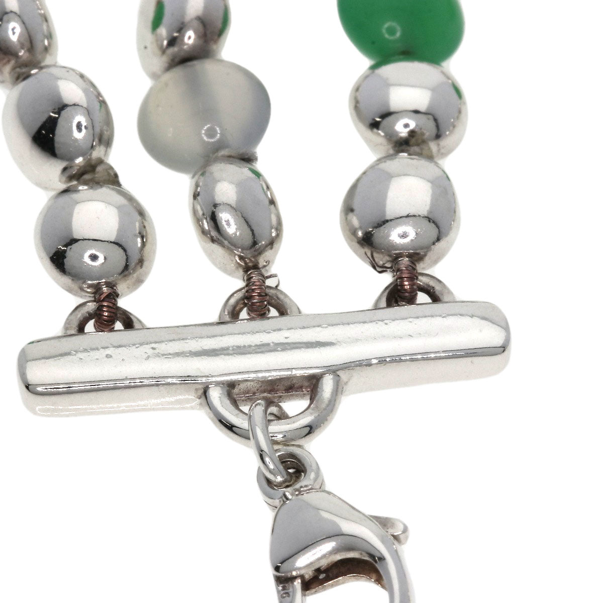 TIFFANY&Co. Natural stone triple row Bracelet Silver Ladies [Used]