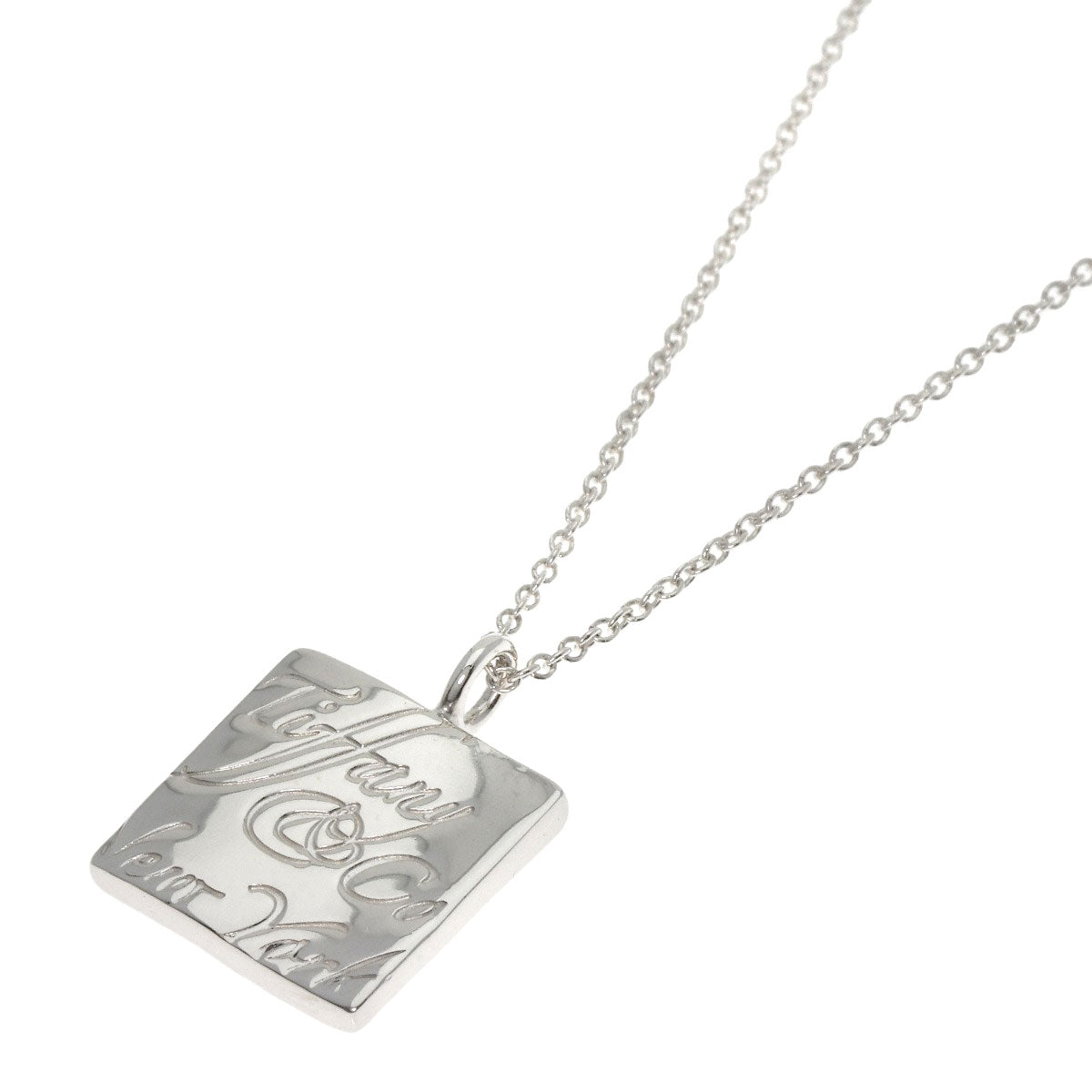 TIFFANY&Co. Notes Square Necklace Silver Ladies [Used]