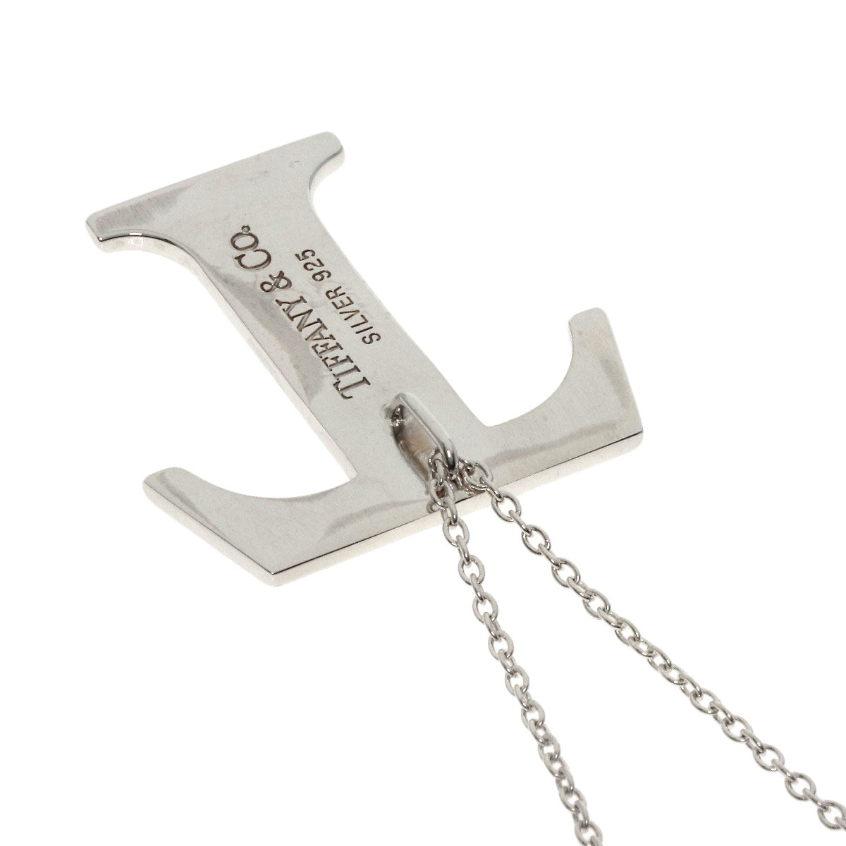 TIFFANY&Co. T logo Necklace Silver Ladies [Used]