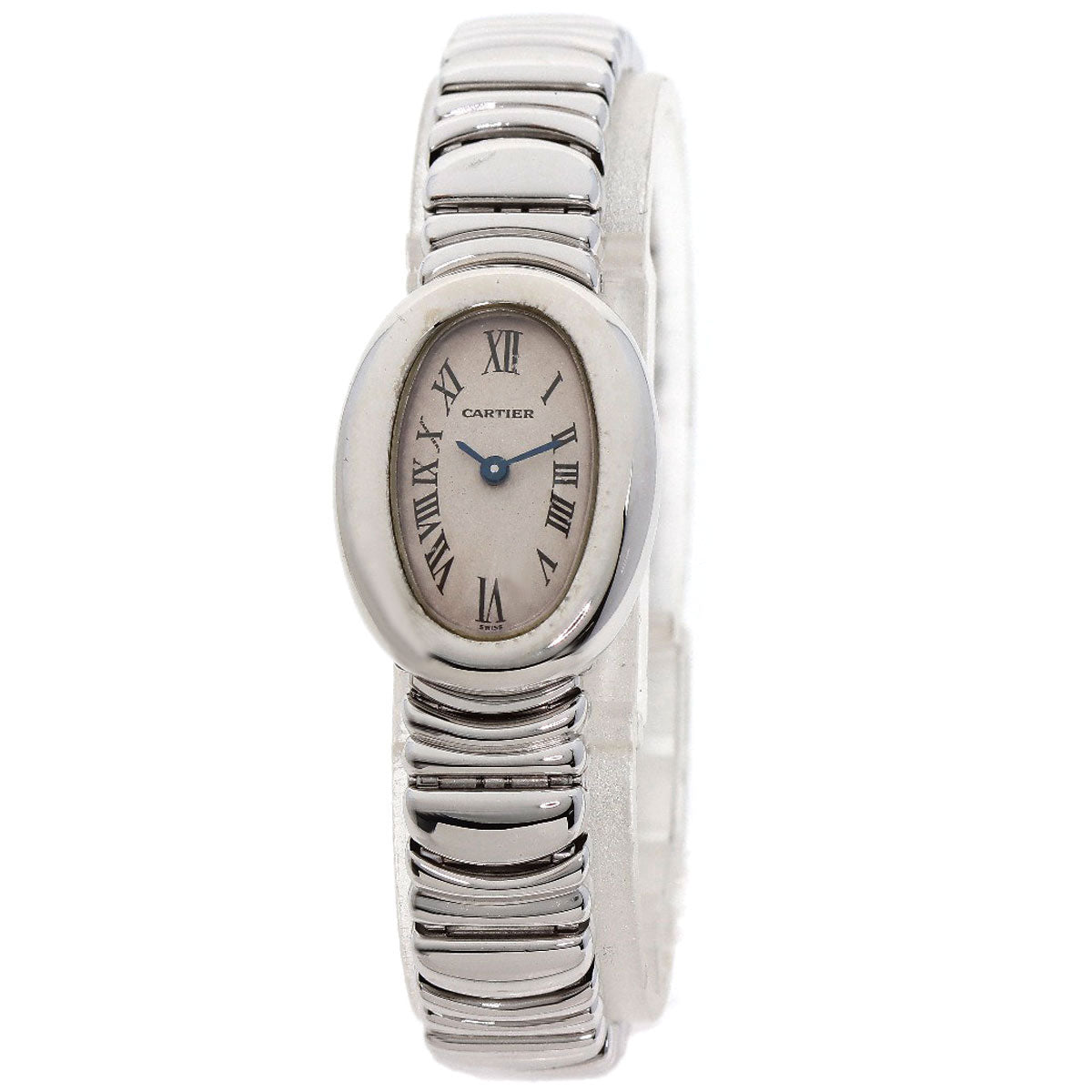 CARTIER Mini Baignoire Watches W15189L2 K18 White Gold/K18 White Gold Ladies
