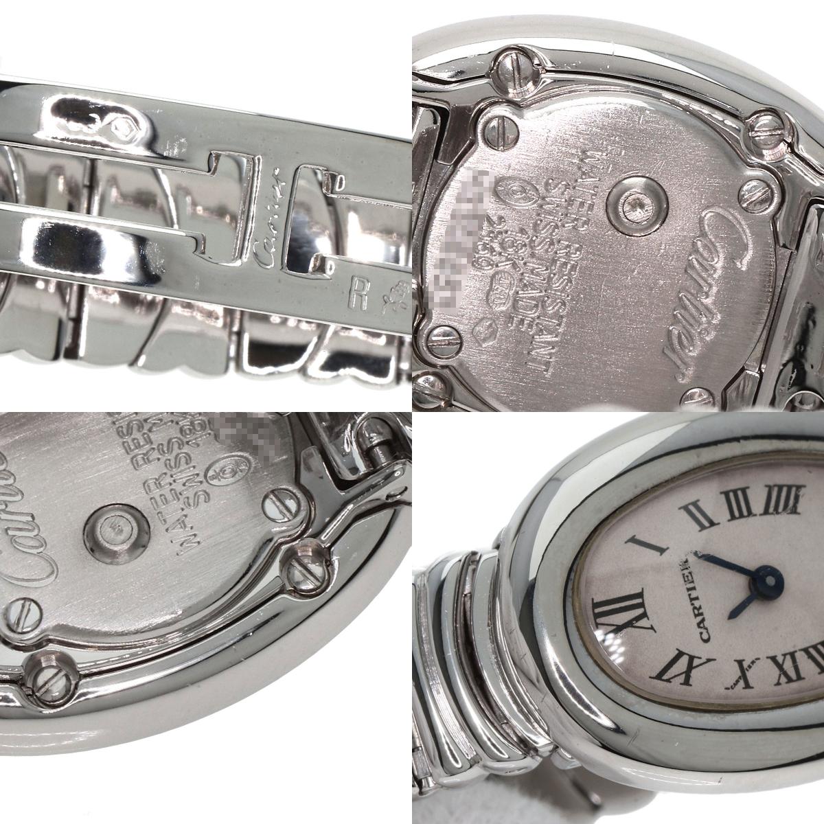 CARTIER Mini Baignoire Watches W15189L2 K18 White Gold/K18 White Gold Ladies