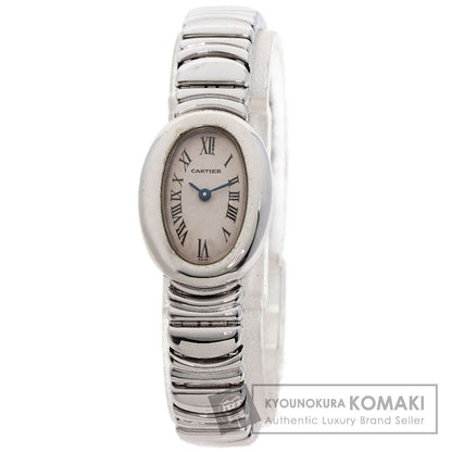 CARTIER Mini Baignoire Watches W15189L2 K18 White Gold/K18 White Gold Ladies
