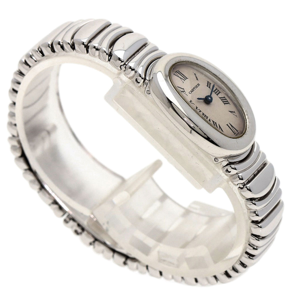 CARTIER Mini Baignoire Watches W15189L2 K18 White Gold/K18 White Gold Ladies