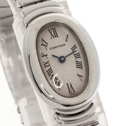 CARTIER Mini Baignoire Watches W15189L2 K18 White Gold/K18 White Gold Ladies