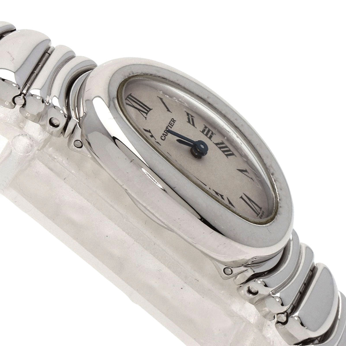 CARTIER Mini Baignoire Watches W15189L2 K18 White Gold/K18 White Gold Ladies