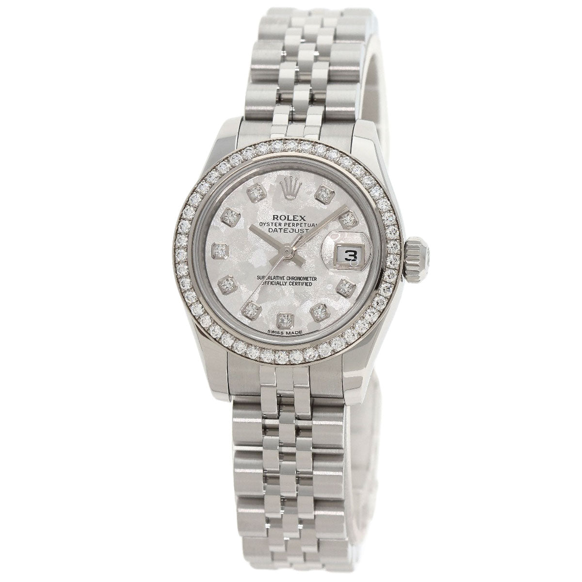 ROLEX Datejust 10P Diamond Crystal Watches 179384G Stainless Steel/Stainless Steel Ladies