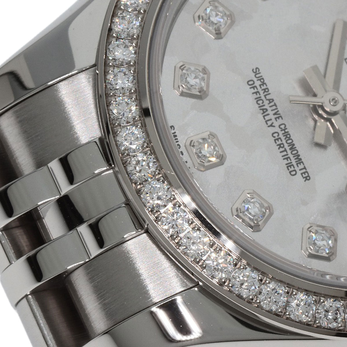 ROLEX Datejust 10P Diamond Crystal Watches 179384G Stainless Steel/Stainless Steel Ladies