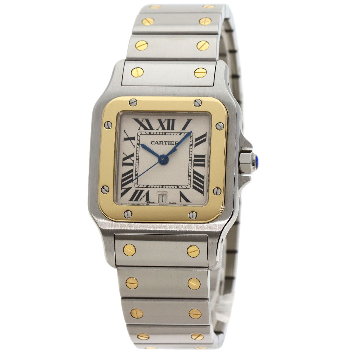 CARTIER Santos Galve LM New Buckle Watches W20011C4 Stainless Steel/Stainless Steel mens