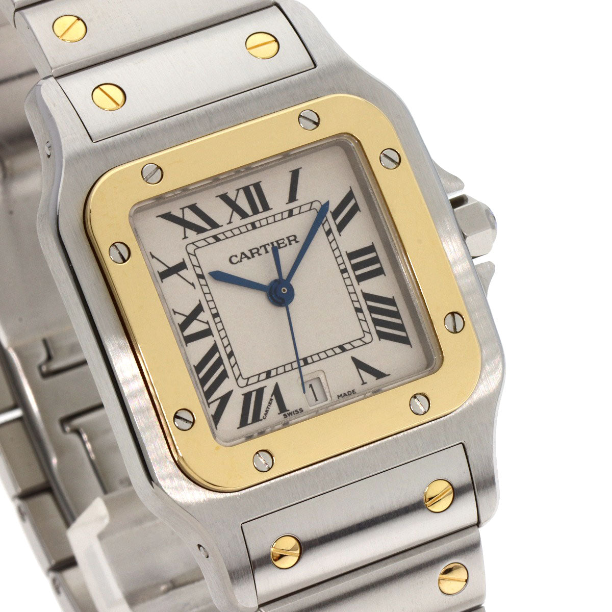 CARTIER Santos Galve LM New Buckle Watches W20011C4 Stainless Steel/Stainless Steel mens