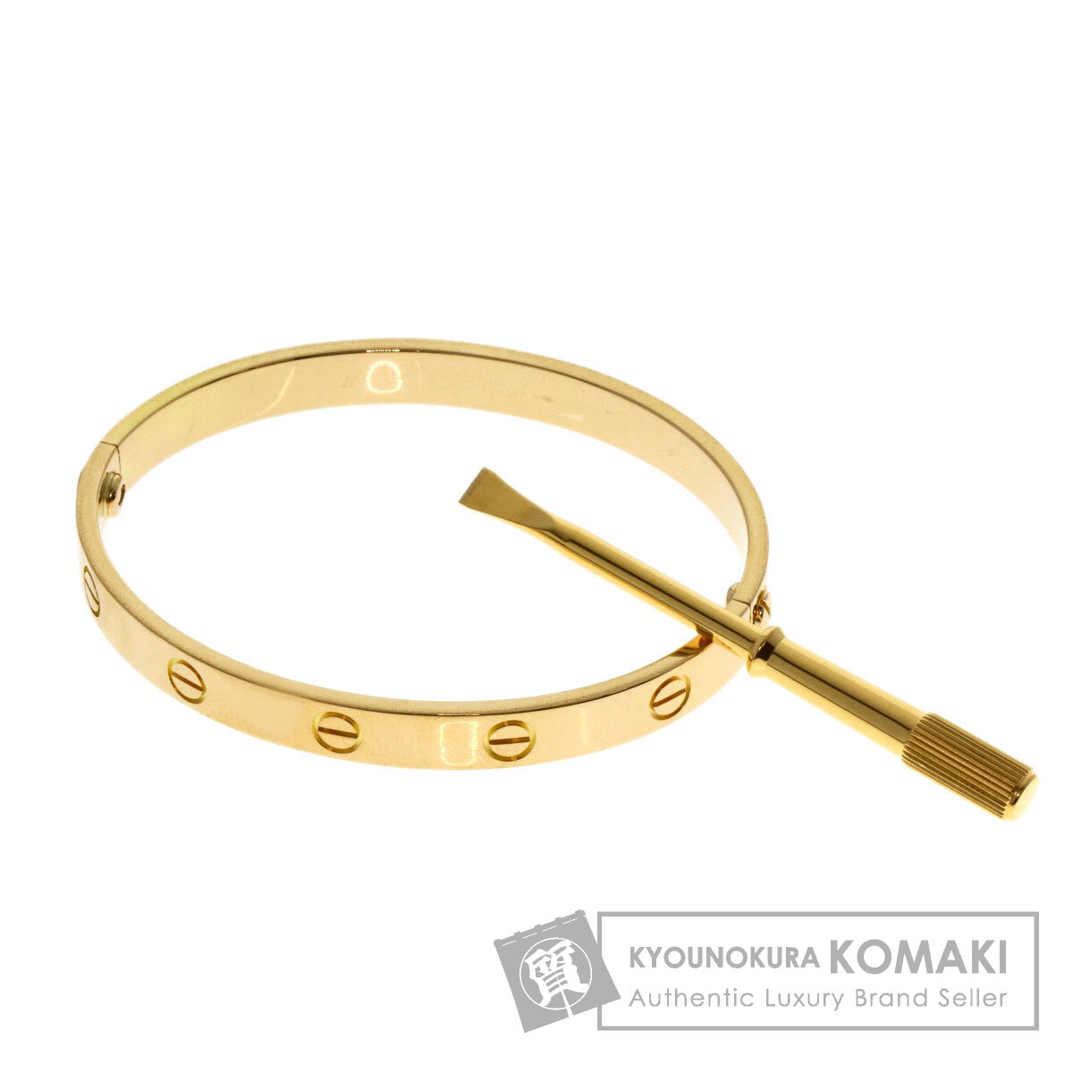 CARTIER   Bracelet LOVE Bracelets with driver # 17 K18 Yellow Gold Ladies