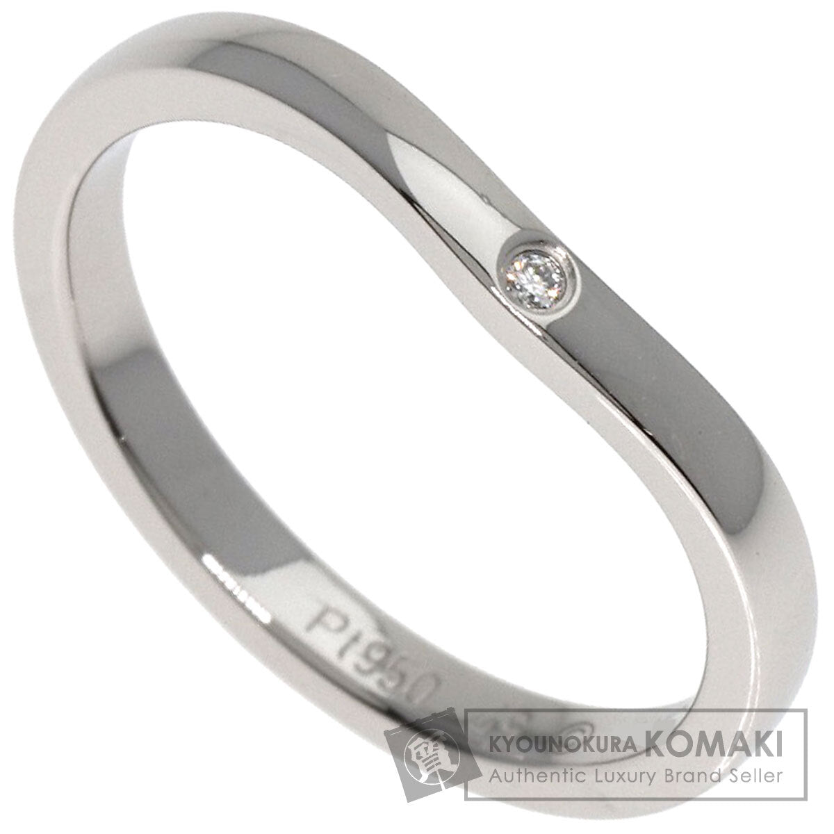 CARTIER   Ring Ballerina Curves 3P Diamond #49 Platinum PT950 Ladies