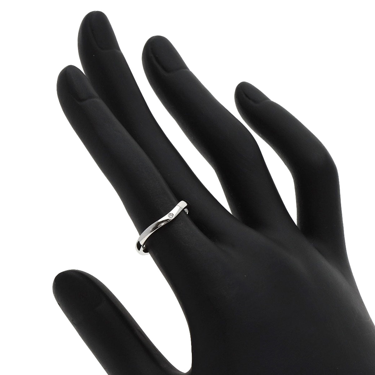 CARTIER   Ring Ballerina Curves 3P Diamond #49 Platinum PT950 Ladies