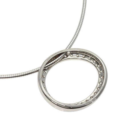 Gimel   Necklace Oval Diamond Omega Chain Platinum PT950 K18 White GoldLadies