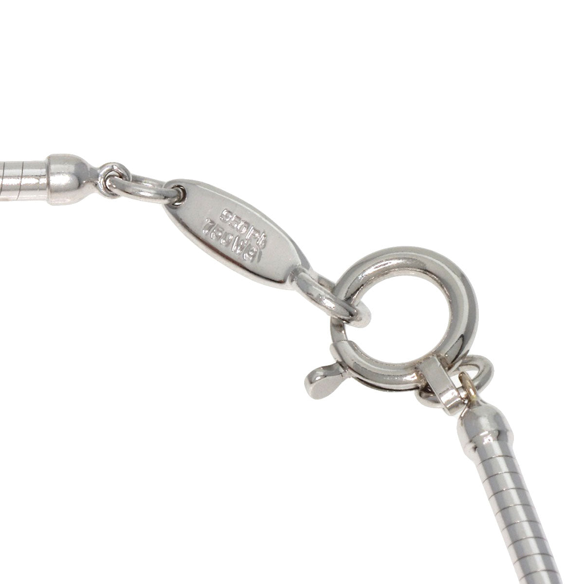 Gimel   Necklace Oval Diamond Omega Chain Platinum PT950 K18 White GoldLadies