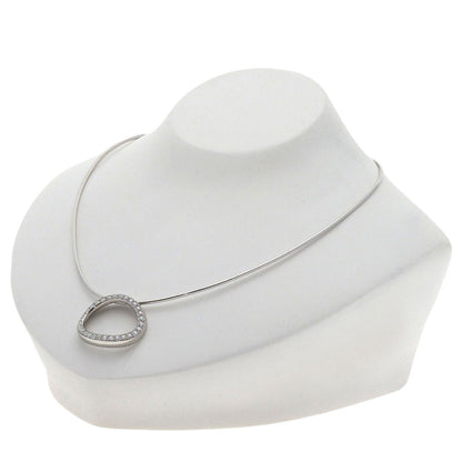 Gimel   Necklace Oval Diamond Omega Chain Platinum PT950 K18 White GoldLadies