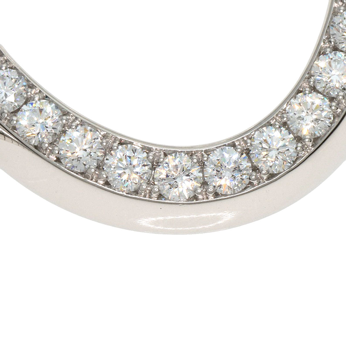 Gimel   Necklace Oval Diamond Omega Chain Platinum PT950 K18 White GoldLadies