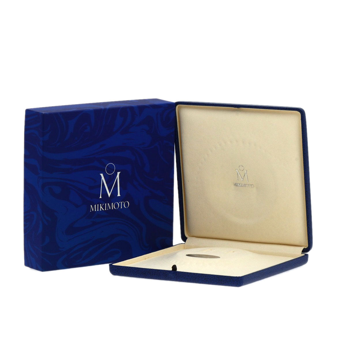MIKIMOTO Pearl Pearl M Charm Earrings 2-piece set Necklace Silver Ladies [Used]