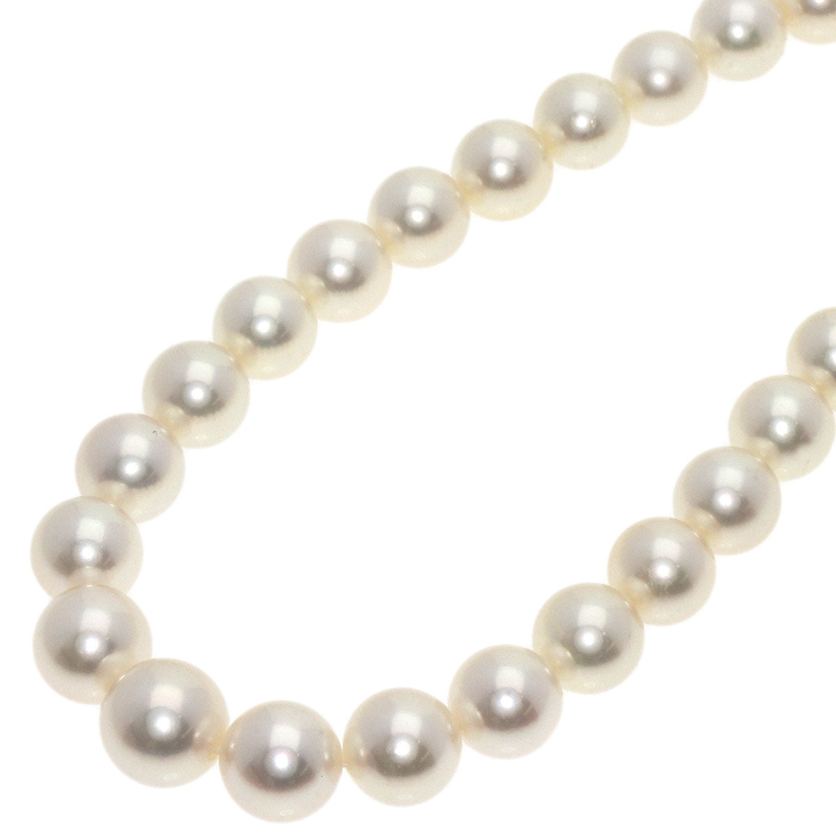 MIKIMOTO Pearl Pearl M Charm Earrings 2-piece set Necklace Silver Ladies [Used]