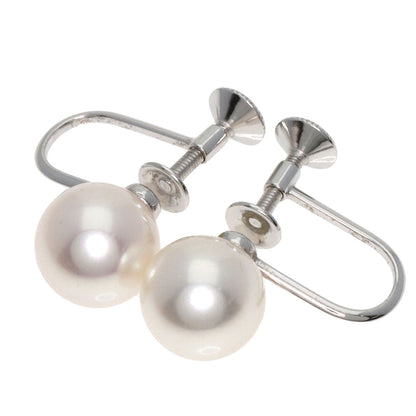 MIKIMOTO Pearl Pearl M Charm Earrings 2-piece set Necklace Silver Ladies [Used]