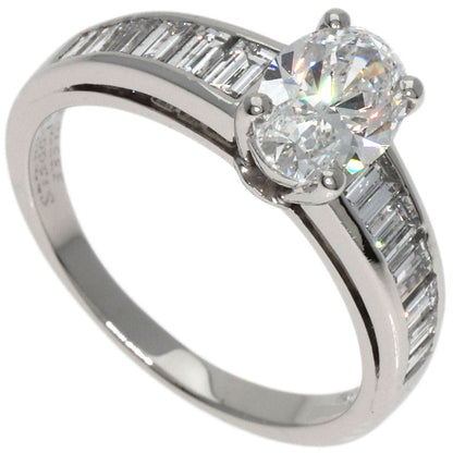 Van Cleef & Arpels Oval Bucket Diamond Ring Platinum Ladies [Used]