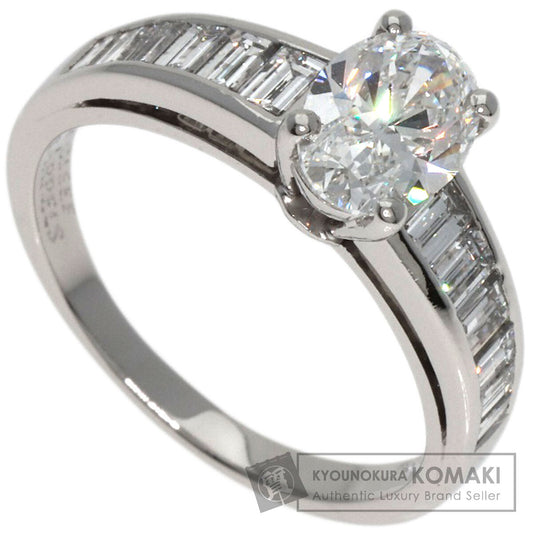 Van Cleef & Arpels Oval Bucket Diamond Ring Platinum Ladies [Used]
