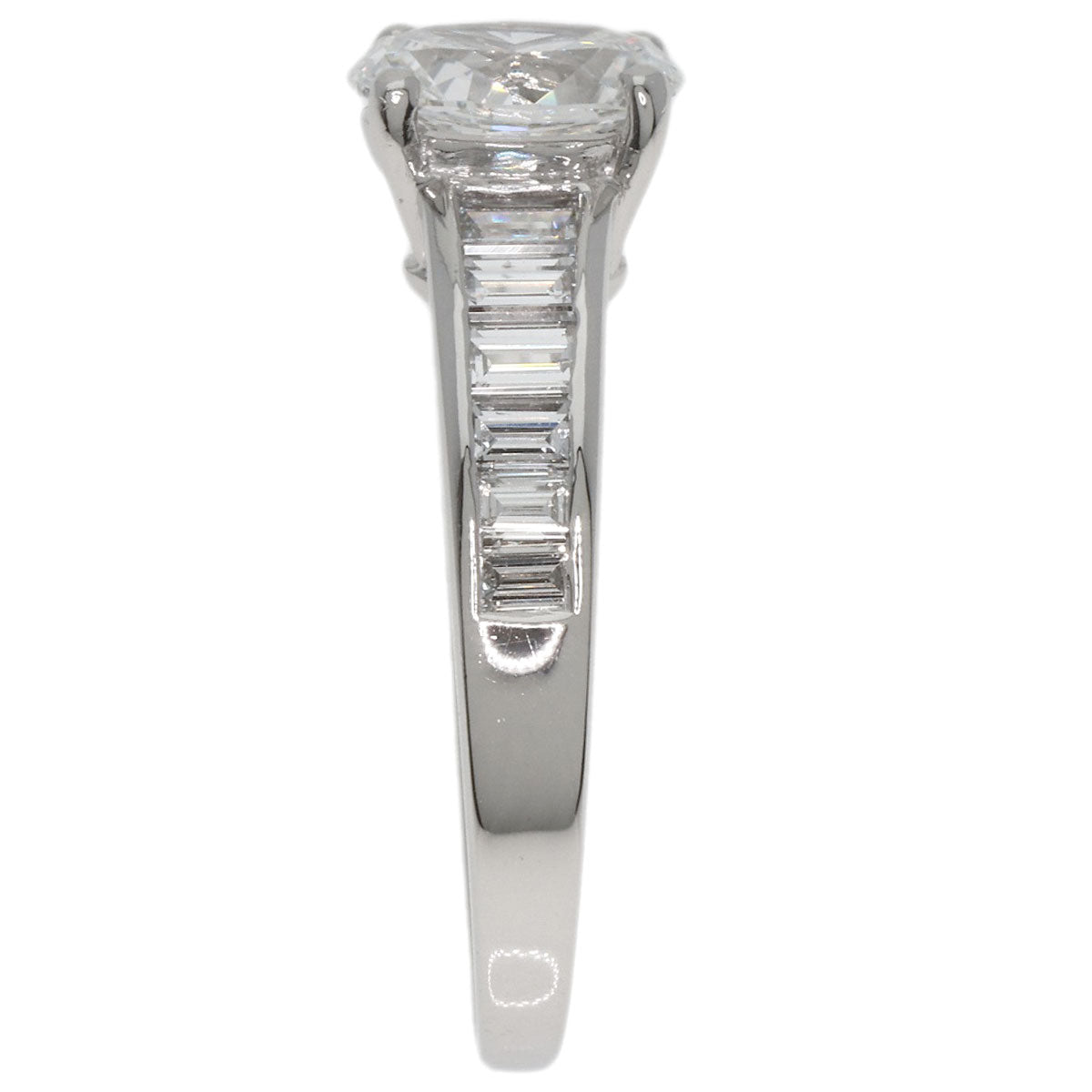 Van Cleef & Arpels Oval Bucket Diamond Ring Platinum Ladies [Used]