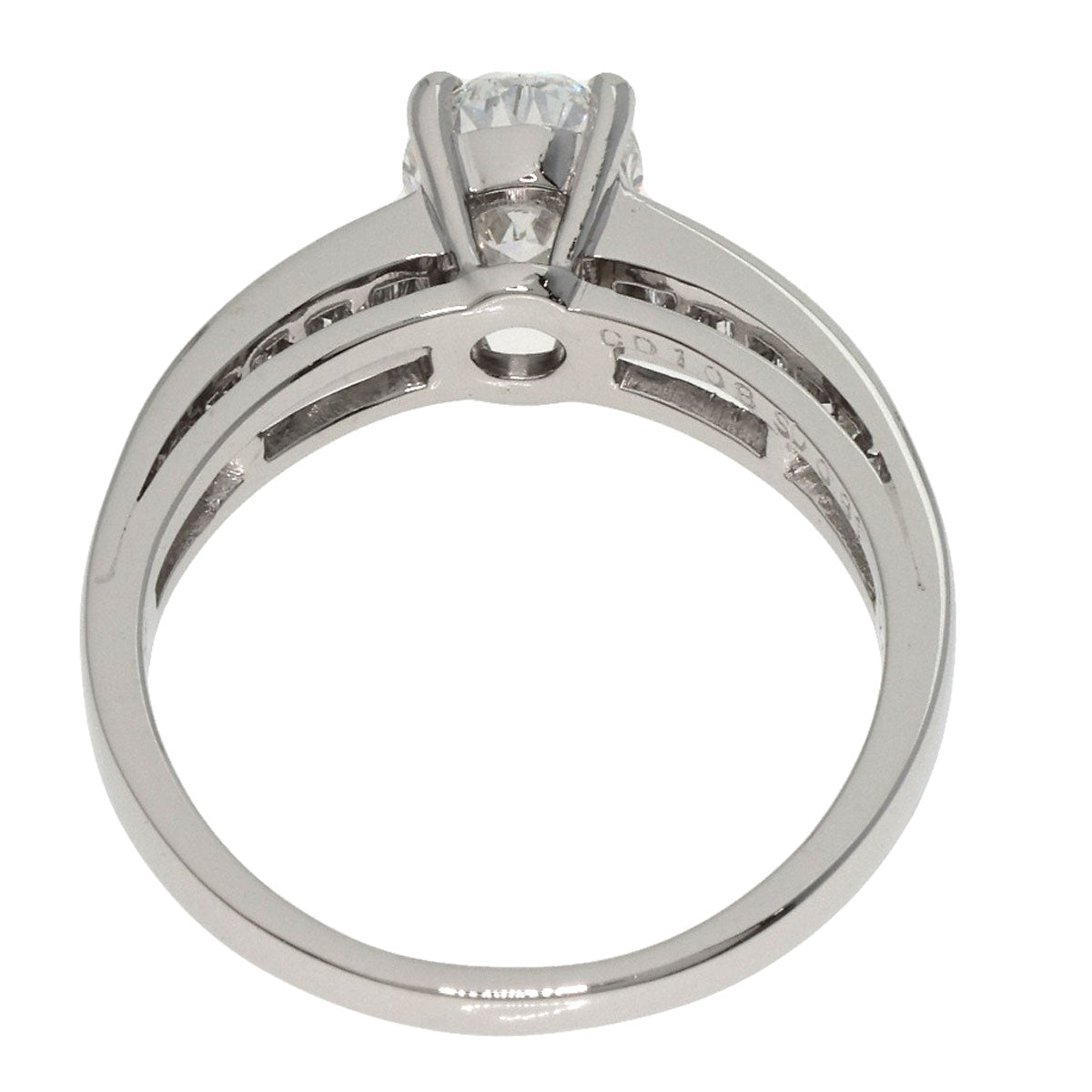 Van Cleef & Arpels Oval Bucket Diamond Ring Platinum Ladies [Used]