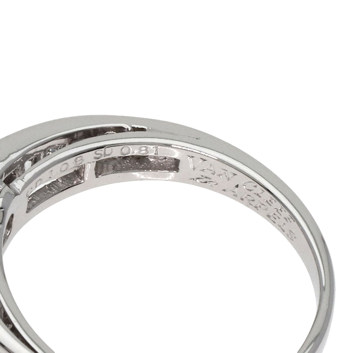 Van Cleef & Arpels Oval Bucket Diamond Ring Platinum Ladies [Used]
