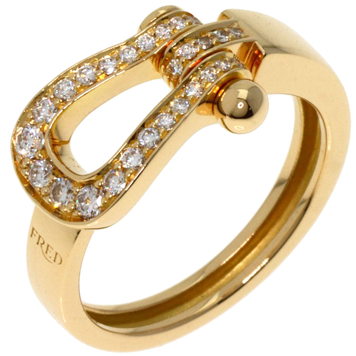 FRED   Ring Force 10 Diamond Medium Model #47 K18 Yellow Gold Ladies