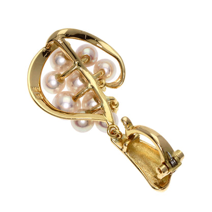 TASAKI   Pendant top Pearl Pearl 2P Diamond K18 Yellow Gold Ladies