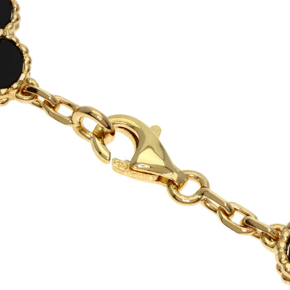 Van Cleef & Arpels Vintage Alhambra Onyx Bracelet K18 Yellow Gold Ladies [Used]