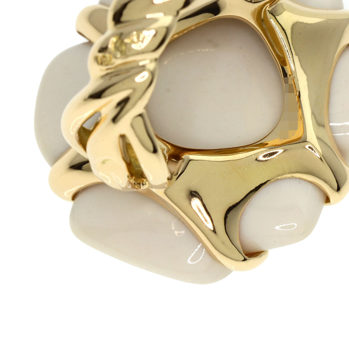 CHANEL   Ring Camellia Chalcedony K18 Yellow Gold Ladies
