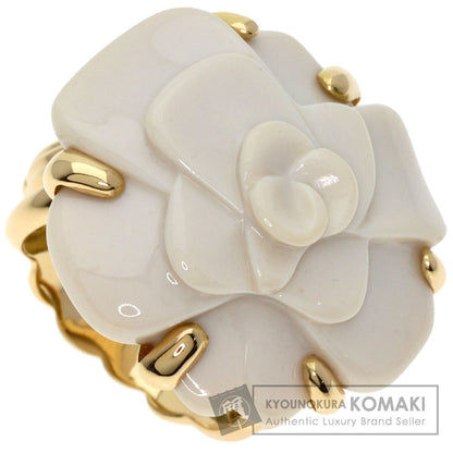 CHANEL   Ring Camellia Chalcedony K18 Yellow Gold Ladies