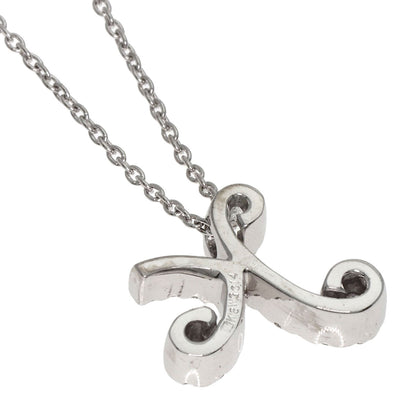 Ponte Vecchio   Necklace Initial K Diamond K18 White Gold Ladies